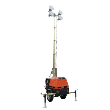 Mast 7m metal halide industrial mobile lighting tower